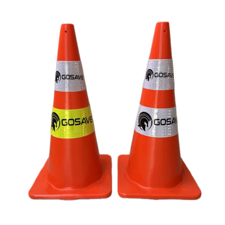 CONE KARET "GOSAVE" [70CM] LES PTH HIJAU/ ORANGE